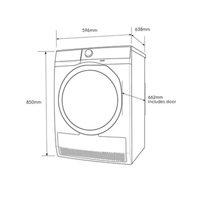 Electrolux Heat Pump Dryer UltimateCare 8kg - EDH804H5WB